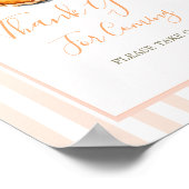 Little Cutie Pie Sinaasappel Gingham Dank je Poster (Hoek)