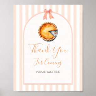 Little Cutie Pie Sinaasappel Gingham Dank je Poster
