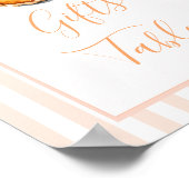 Little Cutie Pie Sinaasappel Gingham Gifts Tafelte Poster (Hoek)