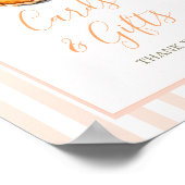 Little Cutie Pie Sinaasappel Gingham Kaarten en ge Poster (Hoek)