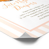 Little Cutie Pie Sinaasappel Gingham Late Night Lu Poster (Hoek)