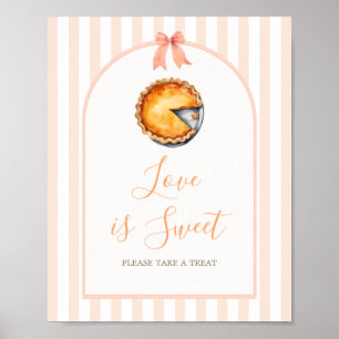 Little Cutie Pie Sinaasappel Gingham Love is Sweet Poster
