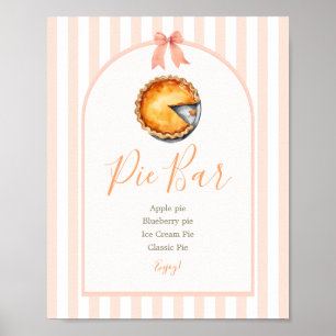Little Cutie Pie Sinaasappel Gingham Pie Bar Teken Poster
