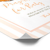 Little Cutie Pie Sinaasappel Gingham Prayers voor  Poster (Hoek)