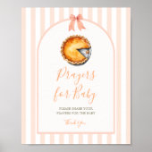 Little Cutie Pie Sinaasappel Gingham Prayers voor  Poster (Voorkant)