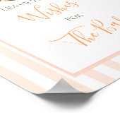 Little Cutie Pie Sinaasappel Gingham Wensen voor B Poster (Hoek)