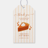 Little Cutie Pie Strepen Baby Shower Bedankt Cadeaulabel (Achterkant)