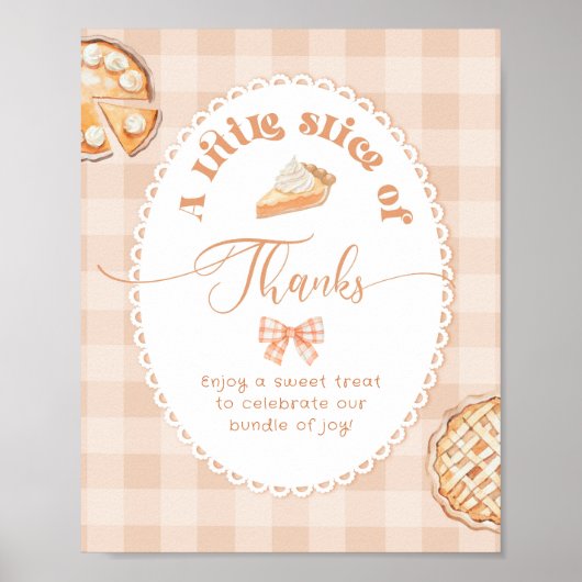 Little Cutie Pie Sweet bedankt Poster (Voorkant)