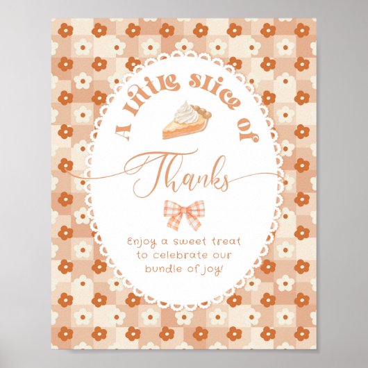 Little Cutie Pie Sweet bedankt Poster (Voorkant)