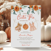 Little Cutie Pie Teddy Bear Herfst Meisje Baby sho Kaart