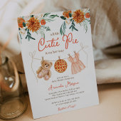 Little Cutie Pie Teddy Bear Herfst Meisje Baby sho Kaart