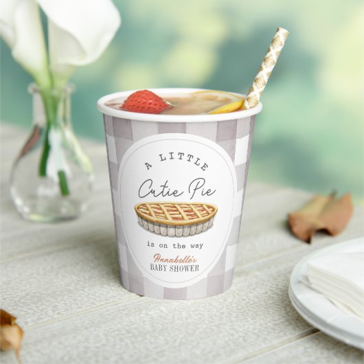 Little Cutie Pie Thanksgiving Baby shower Papieren Bekers (Insitu)