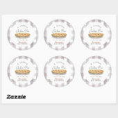 Little Cutie Pie Thanksgiving Baby shower Ronde Sticker (Vel)