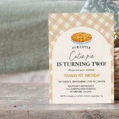 Little Cutie Pie Thanksgiving Plaid 2e Verjaardag Kaart