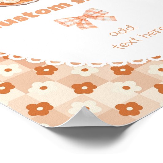 Little Cutie pie Verjaardag bewerkbaar Aangepast Poster (Hoek)