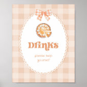 Little Cutie pie Verjaardag Drinken tafel Poster (Voorkant)