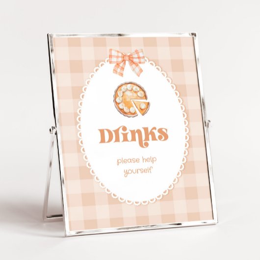 Little Cutie pie Verjaardag Drinken tafel Poster