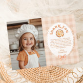 Little Cutie Pie Verjaardag Foto Dank u kaart