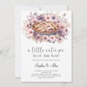 Little Cutie Pie Watercolor Baby Shower Kaart (Voorkant)