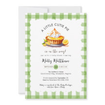 Little Cutie Pie Waterverf Gingham Baby shower