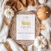 Little Cutie Pie Waterverf Roze Herfst Baby shower Kaart