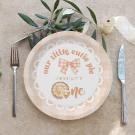 Little Cutie Pie wordt een 1e verjaardag Papieren Bordje