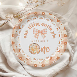 Little Cutie Pie wordt een 1e verjaardag Papieren Bordje