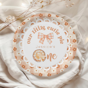 Little Cutie Pie wordt een 1e verjaardag Papieren Bordje