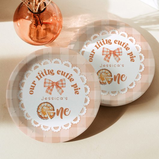 Little Cutie Pie wordt een 1e verjaardag Papieren Bordje