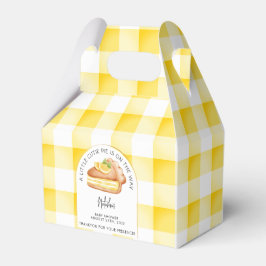 Little Cutie Pie Yellow Gingham geruite Baby showe Bedankdoosjes
