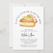 Little Cutie Pie Yellow Gingham geruite Baby showe Kaart (Voorkant)