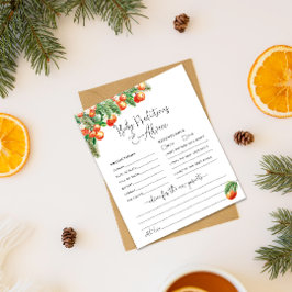 Little Cutie Pink Baby Predictions & Advice Card