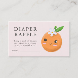 Little Cutie Pink Baby shower Diaper Raffle Ticket Informatiekaartje