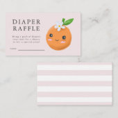 Little Cutie Pink Baby shower Diaper Raffle Ticket Informatiekaartje (Voorkant / Achterkant)