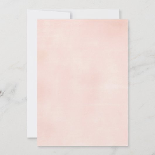 Little Cutie Pink Girl Baby shower Invitation Kaart (Achterkant)