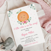 Little Cutie Pink Girl Baby shower Kaart