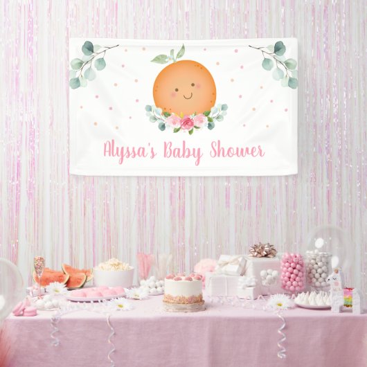 Little Cutie Pink Girl Baby shower Spandoek (Feest)