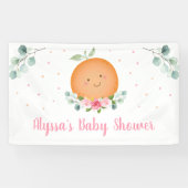 Little Cutie Pink Girl Baby shower Spandoek (Horizontaal)