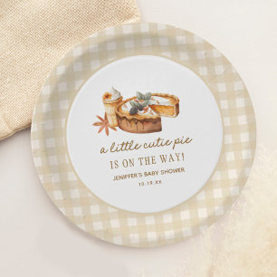 Little Cutie Pumpkin Pie Baby shower Papieren Bordje