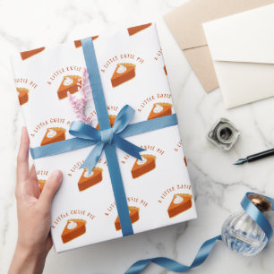 Little Cutie Pumpkin Pie Slice Herfst Thema Cadeaupapier