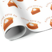 Little Cutie Pumpkin Pie Slice Herfst Thema Cadeaupapier (Rol Hoek)