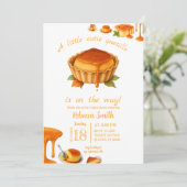 Little Cutie quesillo Herfst Bladeren Baby shower Kaart (Staand voorkant)