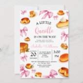 Little Cutie quesillo Pink Bow Baby shower Kaart (Voorkant)