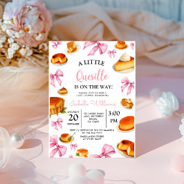 Little Cutie quesillo Pink Bow Baby shower Kaart