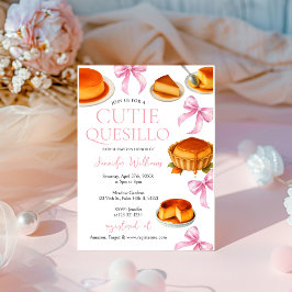 Little Cutie quesillo Pink Bow Baby shower Kaart