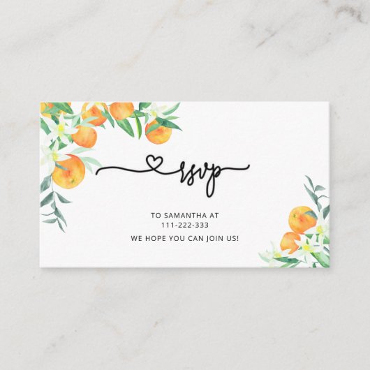 Little cutie RSVP Informatiekaartje (Voorkant)