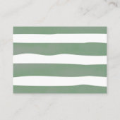 Little Cutie Sage Groene Luier Raffle Baby shower Informatiekaartje (Achterkant)