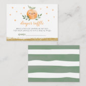 Little Cutie Sage Groene Luier Raffle Baby shower Informatiekaartje (Voorkant / Achterkant)