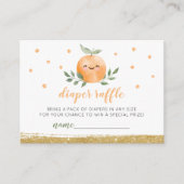 Little Cutie Sage Groene Luier Raffle Baby shower Informatiekaartje (Voorkant)