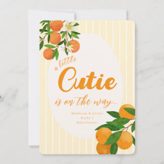 Little Cutie Sinaasappel Baby shower - Biologische Kaart